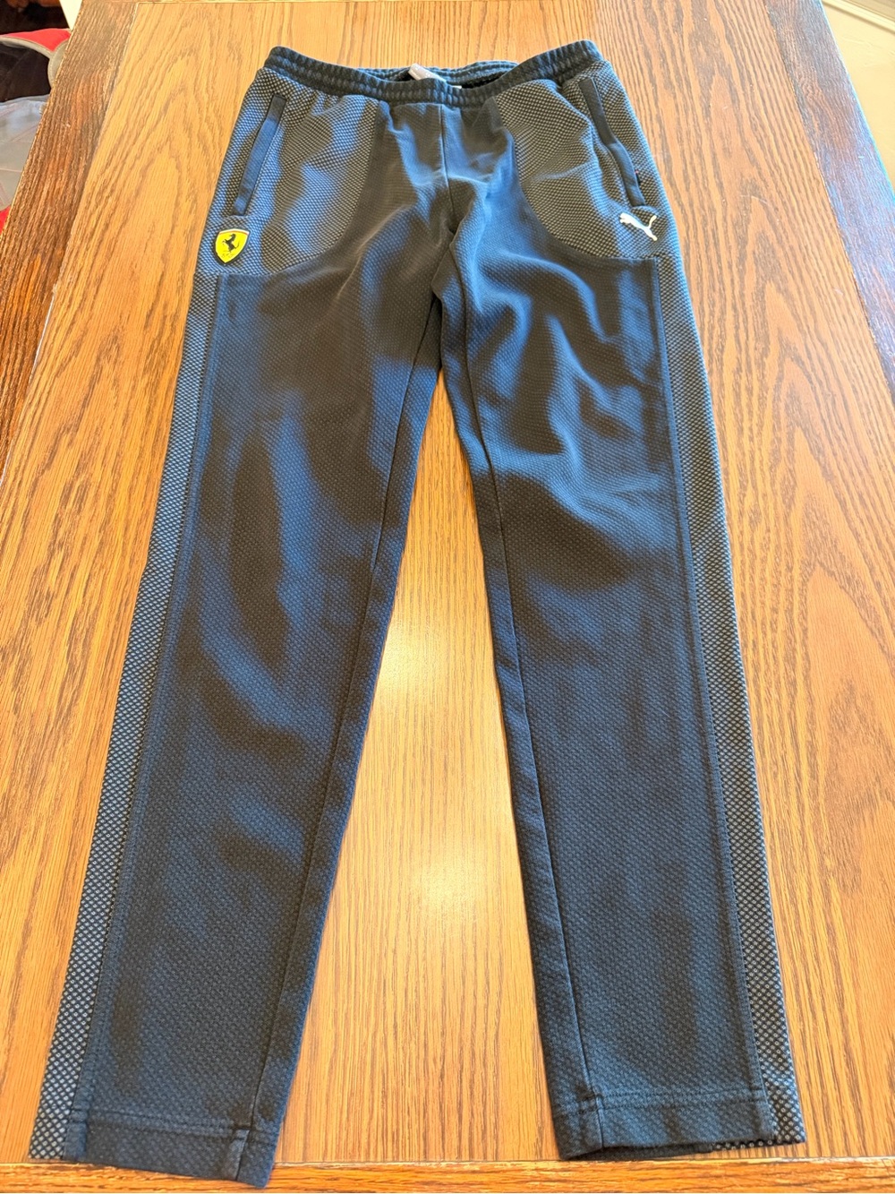 Puma Men's Black Track Pants with Ferrari Patch